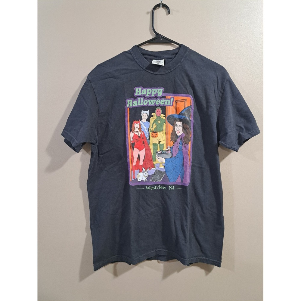 Comfort Colors Happy Halloween Westview NJ T-Shirt Black Mens M Parody WandaVisi